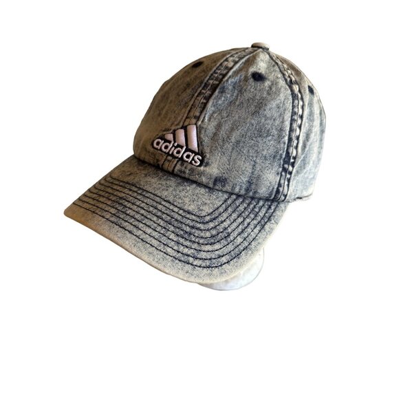 Adidas Stone Washed Denim Hat Cap Adjustable Hat Cap - Picture 1 of 7